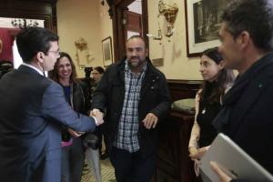Cuenca con los portavoces de la oposición.