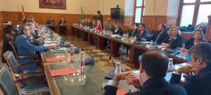 Reunión del pleno del TSJA en la que ha participado el consejero José Antonio Nieto.