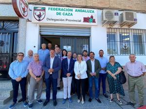 Reunión de Carazo y otros representantes del PP con la Federación de Caza.