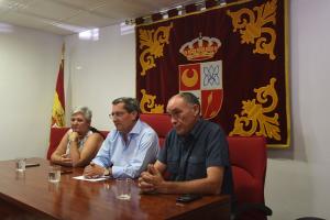 Entrena, durante la reunión comarcal.