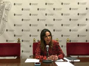 Rocío Díaz en rueda de prensa.