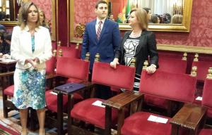 Rocío Díaz momentos antes de comenzar el pleno. 