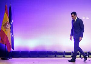 El presidente del Gobierno de España, Pedro Sánchez, durante el acto ‘El futuro de la autonomía estratégica de la UE’ este lunes en Madrid. 