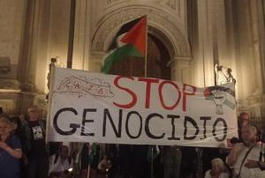 Una de las protestas contra el genocidio del pueblo palestino.