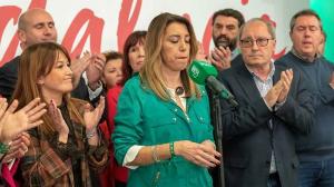 Susana Díaz, en la noche electoral del 2D.