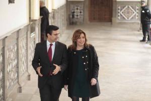 Susana Díaz con Francisco Cuenca, la pasada semana en Granada.