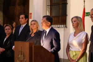 El presidente del TSJA durante su intervención.