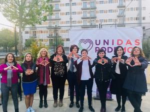 Participantes en el encuentro feminista de Unidas Podemos.