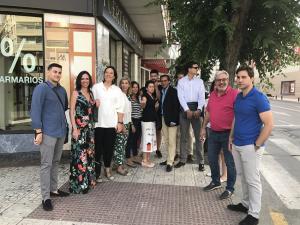 Los concejales populares, en su visita a Arabial y Camino de Ronda.