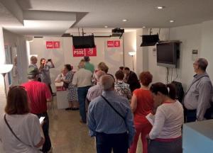 Votación de las Primarias, el pasado domingo en la sede del PSOE de la capital.
