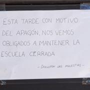 Cartel en una escuela de música.