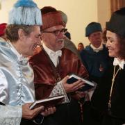 Miguel Ríos, Mateo Valero y Pilar Aranda.